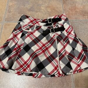 The Children's Place Red and Black Plaid Mini Skirt